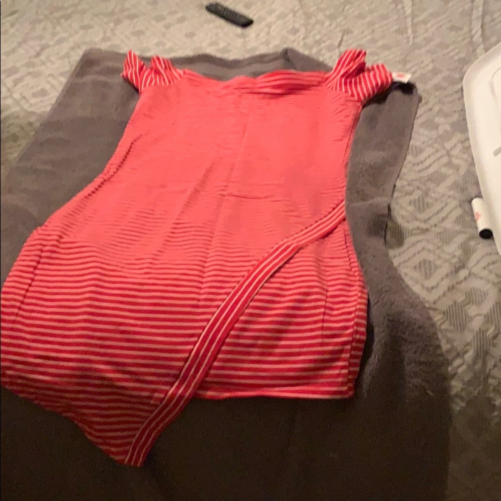 Red and white dress